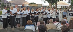 Eindruck vom Chorauftritt beim Gottesdienst am 1. November 2024 in Tias